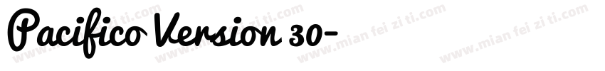 Pacifico Version 30字体转换